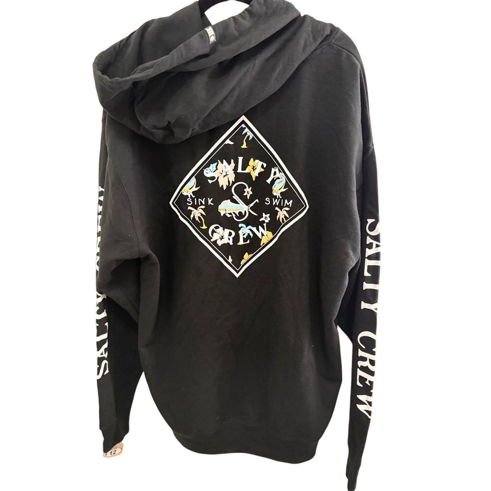 Salty Crew Hoodie Logo Black XL - Picture 2 of 7